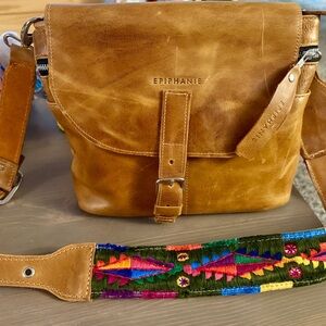 Tan Leather Crossbody Bag